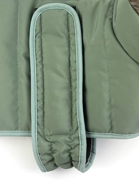 Khaki Green Puffer Dog Coat