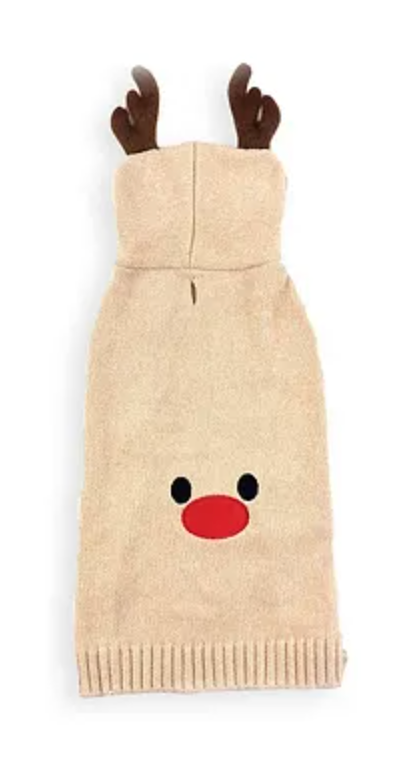 Happy Pet Reindeer Hooded Sweater S/M M/L