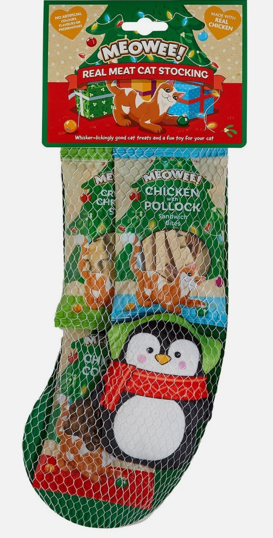 Meowee Cat Christmas Advent Calender and Cat Christmas Stocking