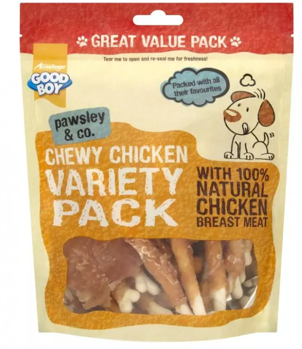 GOOD BOY Christmas treat options Pigs in Blankets,Chewy Twists and Chicken variety
