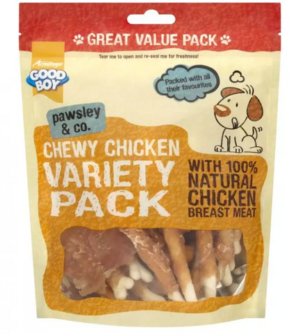 GOOD BOY Christmas treat options Pigs in Blankets,Chewy Twists and Chicken variety