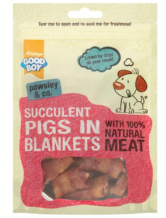 GOOD BOY Christmas treat options Pigs in Blankets,Chewy Twists and Chicken variety
