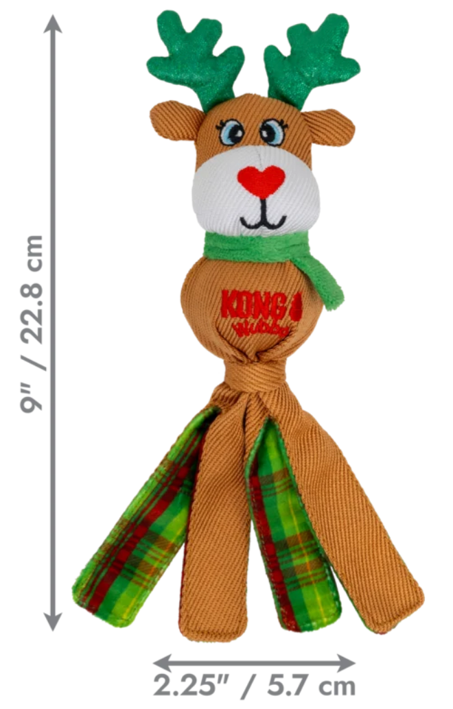 KONG Holiday Wubba collection in two sizes and four exciting characters