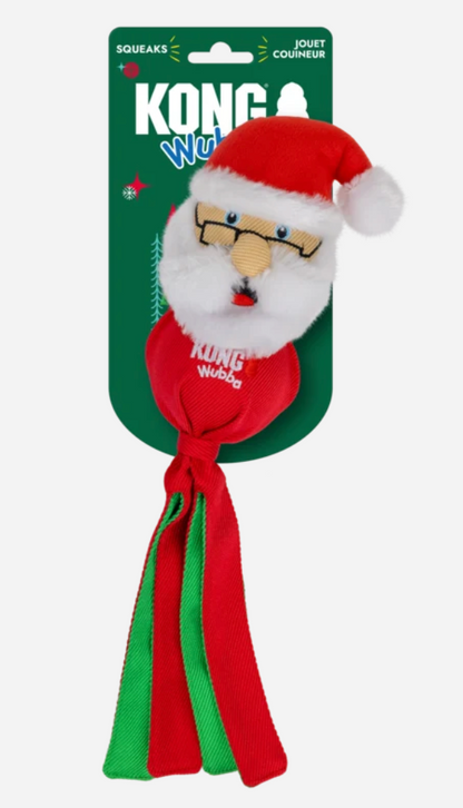 KONG Holiday Wubba collection in two sizes and four exciting characters