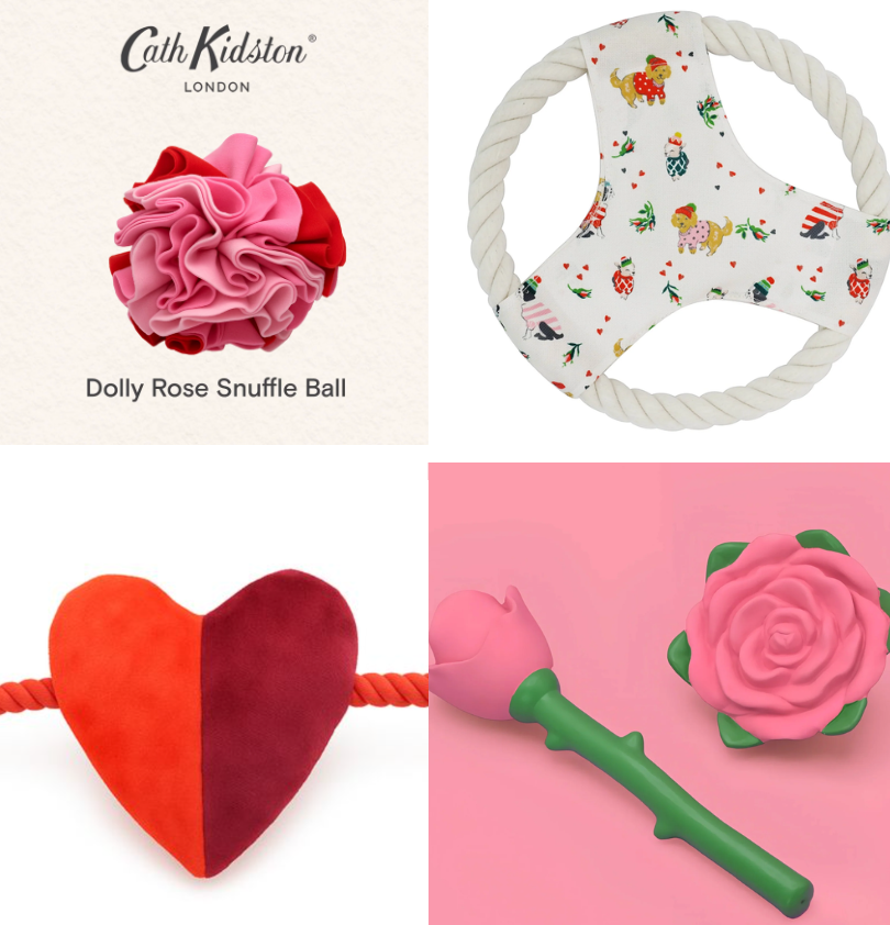 Cath Kidston Dolly Rose and Hearts and Roses Dog Toys