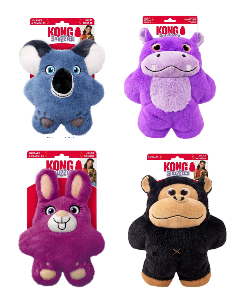 KONG Snuzzles Dog Toy X-Large and Medium– Plush Squeaky Dog Toy for Large Breeds – Ultra-Soft, Crinkle Sounds, Durable Interactive Dog Chew Toy for Medium & Large Dogs
